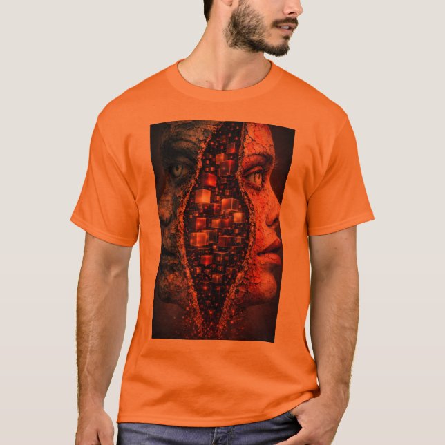 Frakturerade dimensioner – Surrealistisk abstrakt  T Shirt (Framsida)
