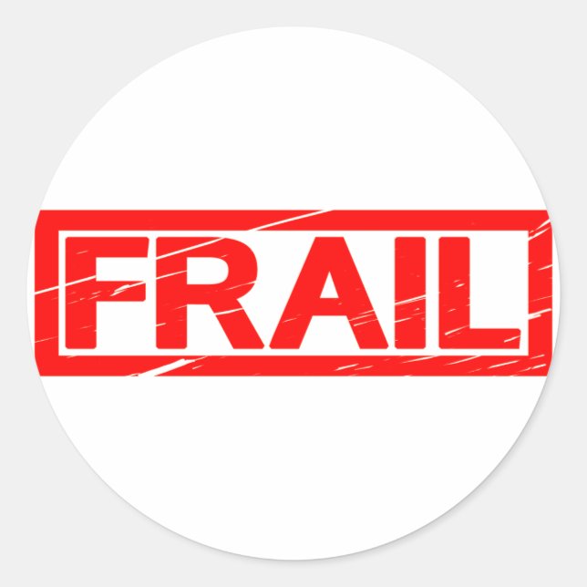 Fräl Frimärke Runt Klistermärke (Framsida)