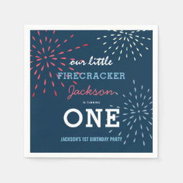 Frälsare 4:e juli Fireworks Birthday Pappersservett