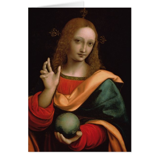 Frälsare av världen hälsningskort (Framsidan)