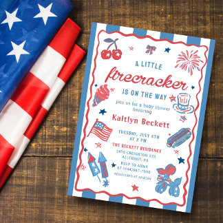 Frälsare på vägen! 4:e juli-babystölder inbjudningar