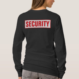 Fram- och baktryck Kvinnors långärmad säkerhet T Shirt