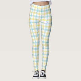 Fram- och bakvy av rutiga leggings