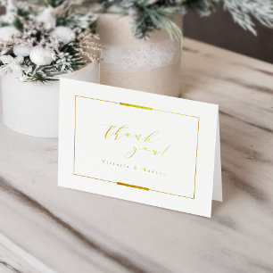 Framad elegance Guld Simple Modern Classy Bröllop Folierat Kort