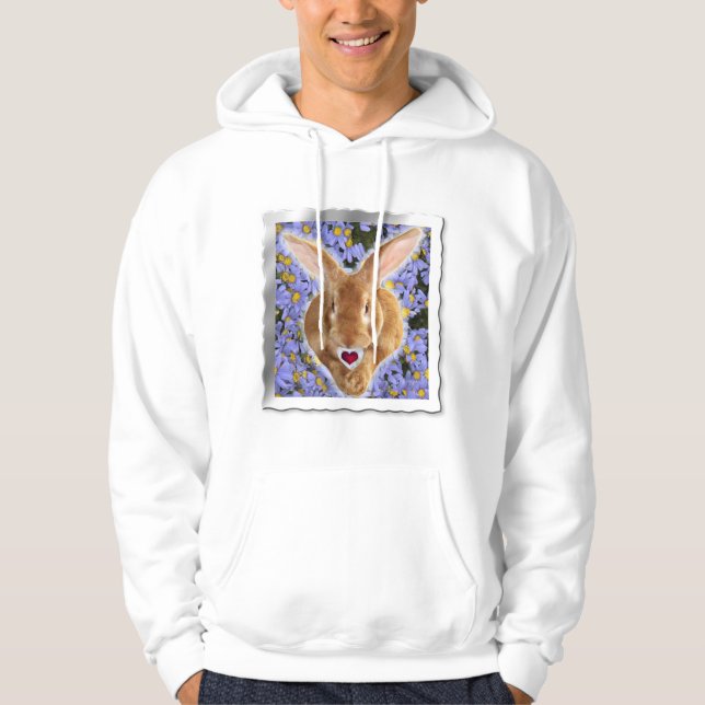 Framad, gynnsam bunny med Sweet Heart Hoodie (Framsida)