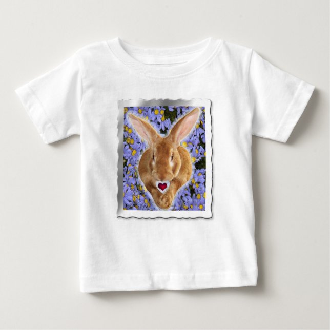 Framad, gynnsam bunny med Sweet Heart T Shirt (Framsida)
