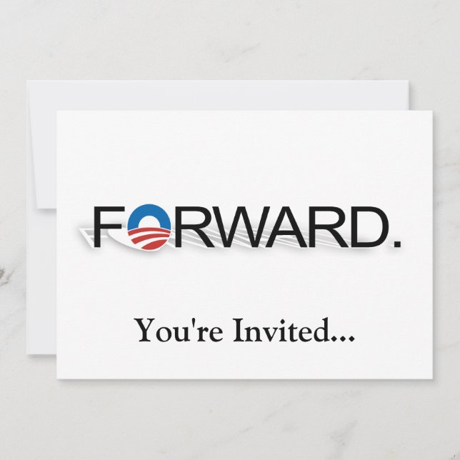 Framåt för Obama 2012 Inbjudningar (Framsida)