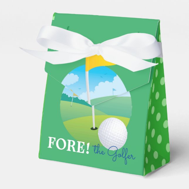 Framåt i Golfer Favor Box Presentaskar (Framsidan Sidan)