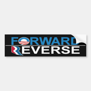 Framåt Obama - Romney omvänd bildekal