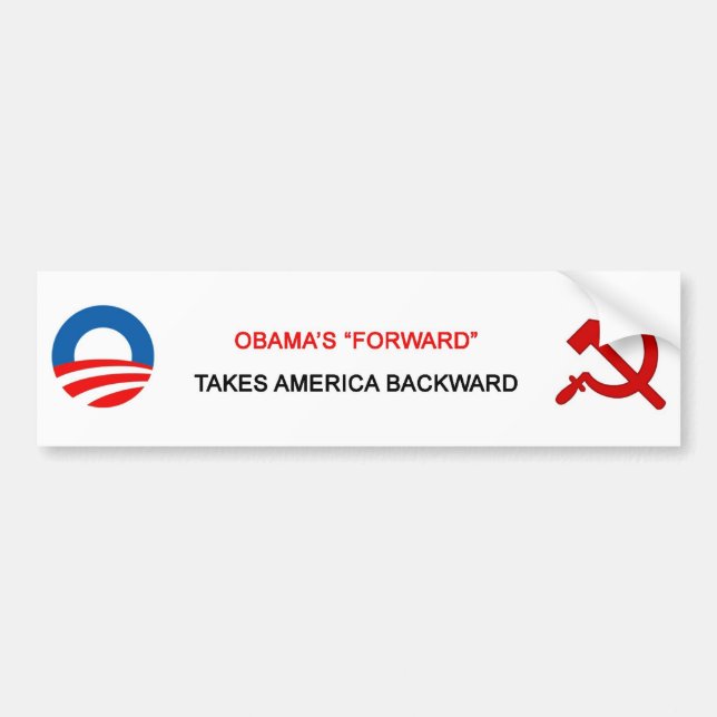 "Framåt" Obamas tar rikliga Amerika tillbaka - Bildekal (Framsidan)