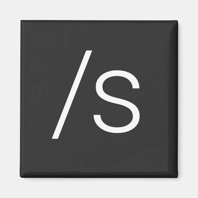 Framåtsnedstreck för Sarcasm-symbolen Magnet (Framsidan)