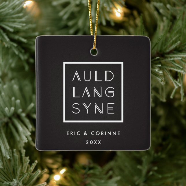 Framed Auld Lang Syne Helgdag Ornament - White (Träd)