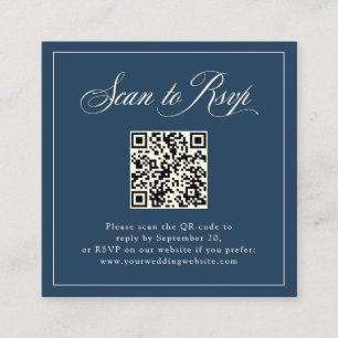 Framed Blue Italiana Elegance   OSA med QR-kod Tilläggskort
