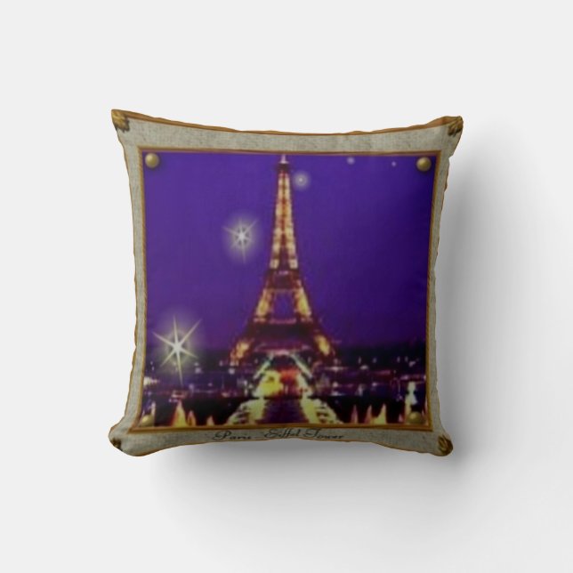 Framed Eiffel Torn Kudde (Framsida)