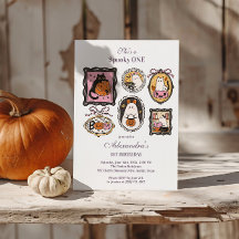 Framed Ghost & Cat Halloween 1st Birthday