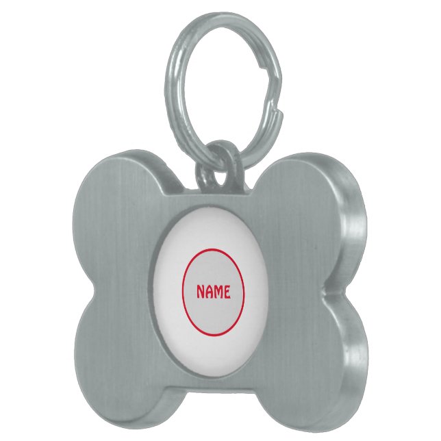 FRAMED PET TAG ID-bricka HUSDJUR (Högra Framsidan)