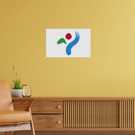 Framed print with Flag of Seoul Poster