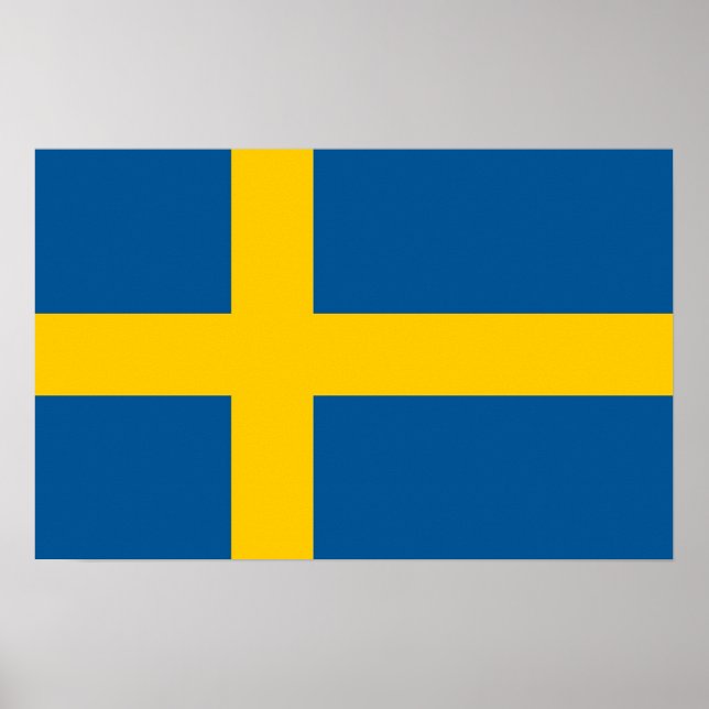 Framed print with Flag of Sweden Poster (Framsidan)