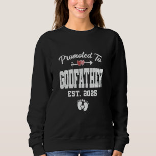 Framflyttad till gudfar Est 2025 Rolig Första gång T Shirt