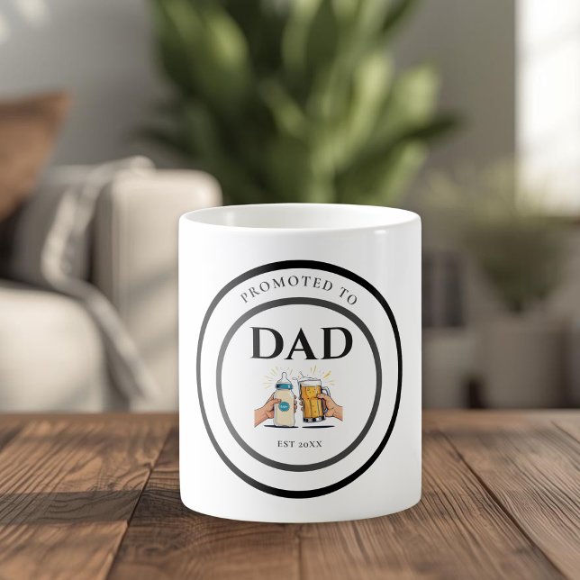Framflyttad till Pappa Est 2026 Rolig Present Kaffemugg (Skapare uppladdad)