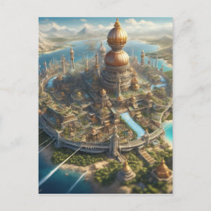 framflyttning av typ 1-civilisationens flygvylutni vykort
