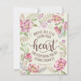 Framför allt skydda ditt hjärtevykort för Religiös Julkort