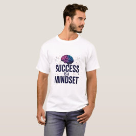 Framgång är en liten, motiv Rosa-blå text T Shirt