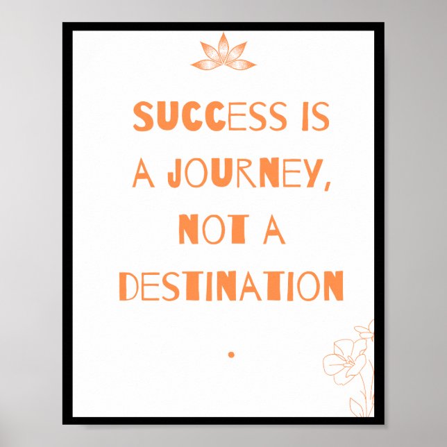 Framgång är en resa, inte en destination, offert poster (Framsidan)