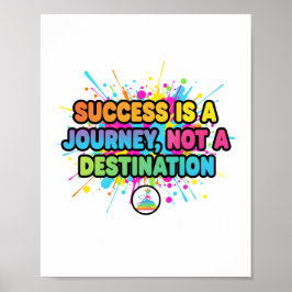 Framgång är en resa Motivationscitat-design Poster