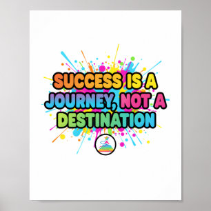 Framgång är en resa Motivationscitat-design Poster
