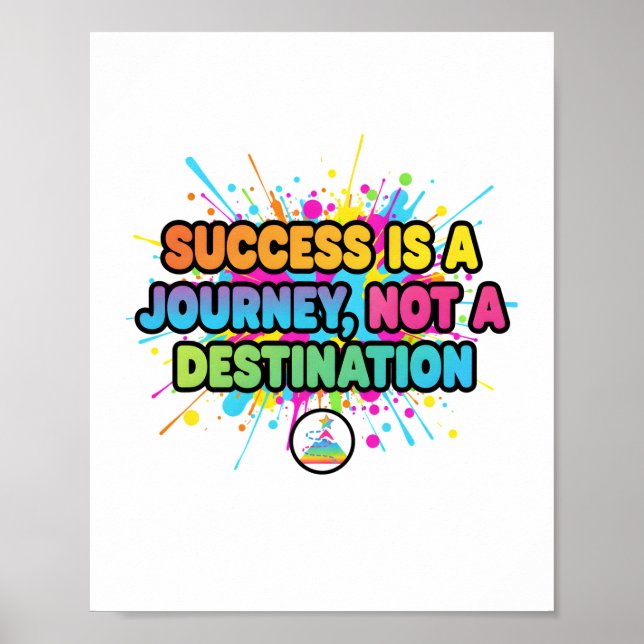 Framgång är en resa Motivationscitat-design Poster (Framsidan)