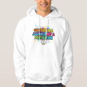 Framgång är en resa Motiverande citatdesign Hoodie