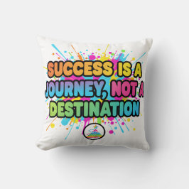 Framgång är en resa Motiverande citatdesign Kudde