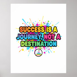 Framgång är en resa Motiverande citatdesign Poster