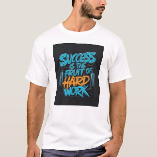 Framgång är frukten av hårt arbete motivation  t shirt