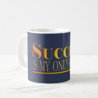 Framgång är min egen röd text poster som alternati kaffemugg