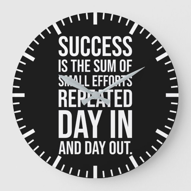Framgång är summan av små ansträngningar - gym, ha stor klocka (Framsida)
