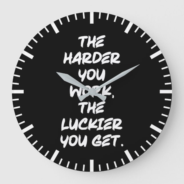 Framgång, Hustle, Grind och Gym Motivational Stor Klocka (Framsida)