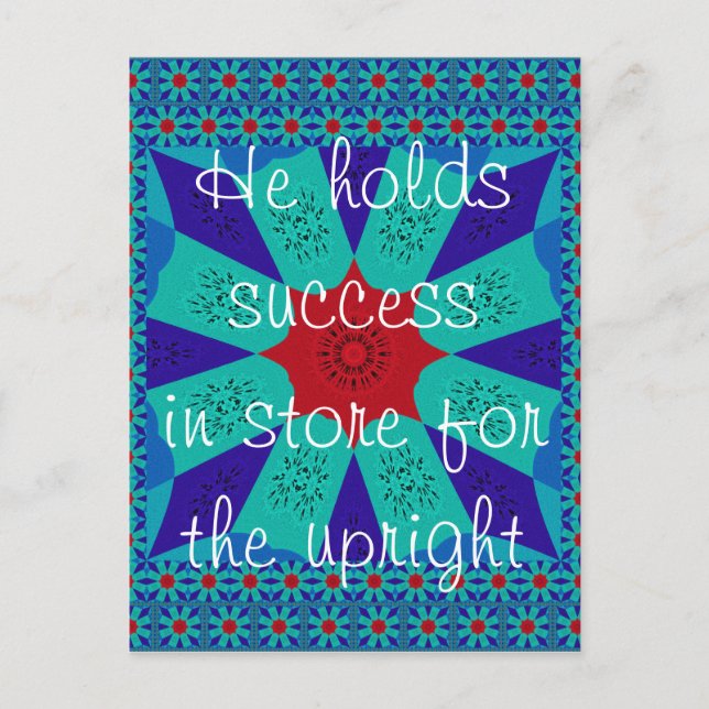 Framgång i butik för upprätt vykort (Framsida)