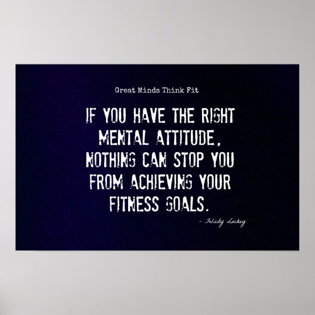 Framgång i fråga om attityder och Fitness #4! Poster (Framsidan)