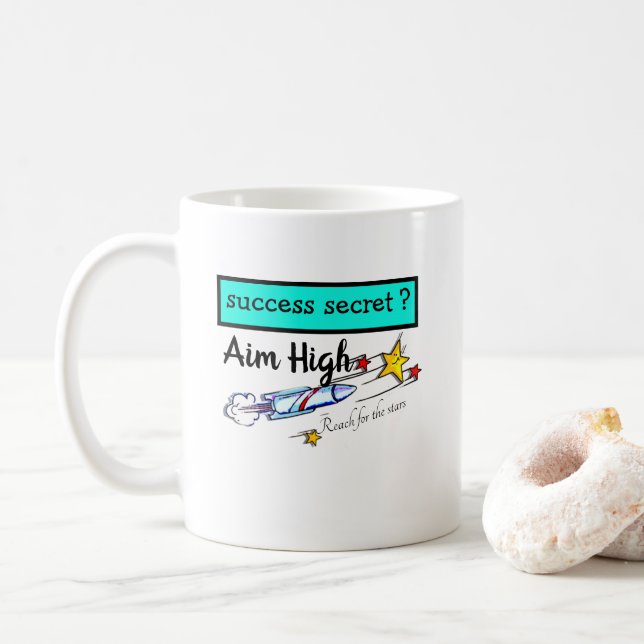 Framgång i hemlighet - hög nivå för stjärnor kaffemugg (Med munk)
