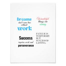 Framgång kräver arbete och uthållighet fototryck