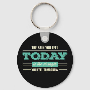Framgång, målsattityd Motivational Quote Black Nyckelring
