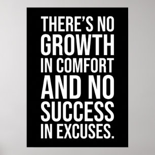 Framgång mot komfort - Hustle Grind Motivational Poster