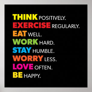 Framgång och gym Motivational Poster