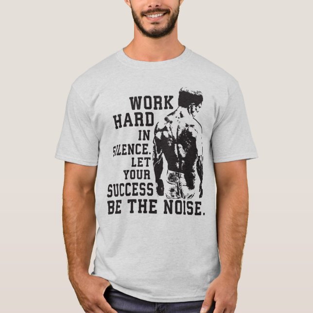 Framgång och gym Motivational T-Shirt (Framsida)
