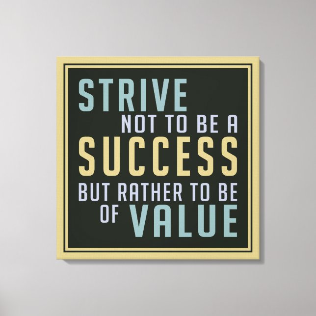 Framgång och värdefullt kanvastryck för motivation (Framsida)