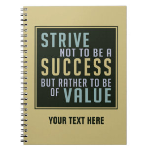 Framgång & värderar den Motivational Anteckningsbok