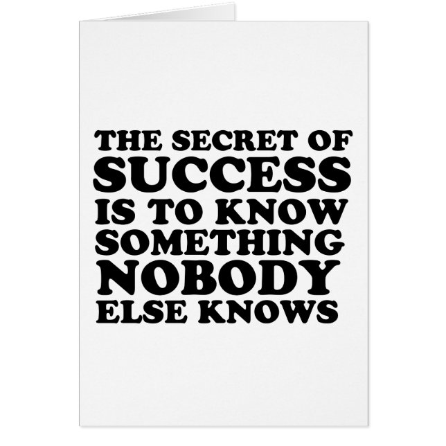 Framgångarnas hemlighet hälsningskort (Framsidan)