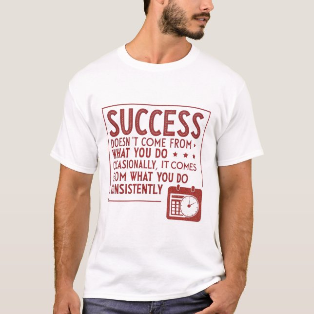 Framgången komar inte från det du gör ibland t shirt (Framsida)